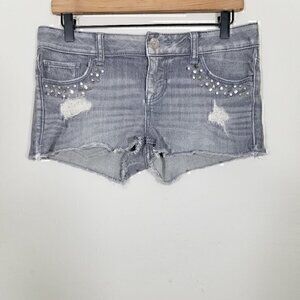 Express Stonewear Stretch Distressed Jean Shorts Size 2